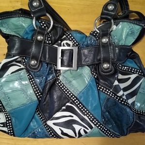Teal Pattern Fashion Purse